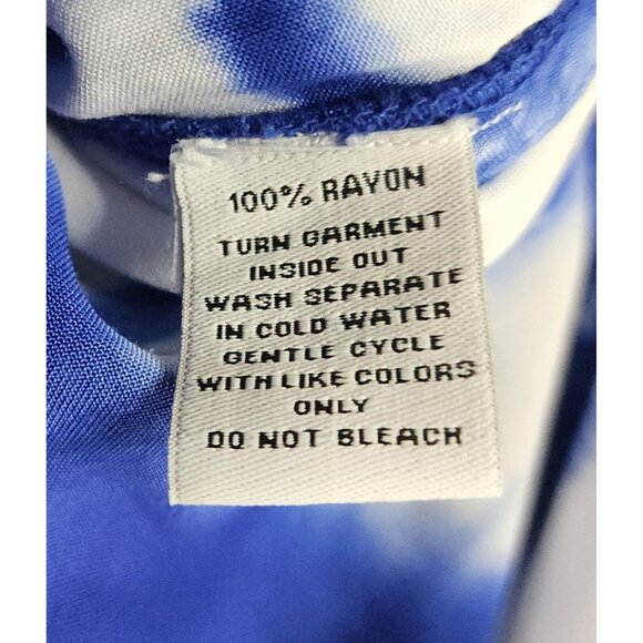 Gaby & Gracie Dress Womens Large Blue Tie Dye Sleeveless Summer Beachwear Maxi - Picture 8 of 9